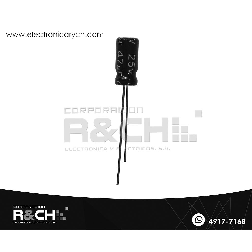 FE-47U/25 filtro elect. 47uF 25V