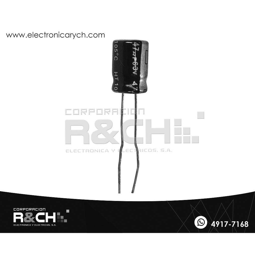 FE-47U/63 filtro elect. 47uF 63V