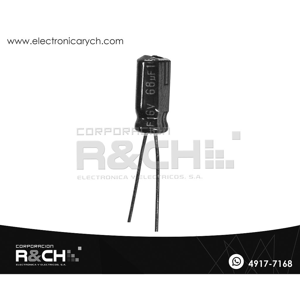 FE-68U/16 filtro elect. 68uF 16V