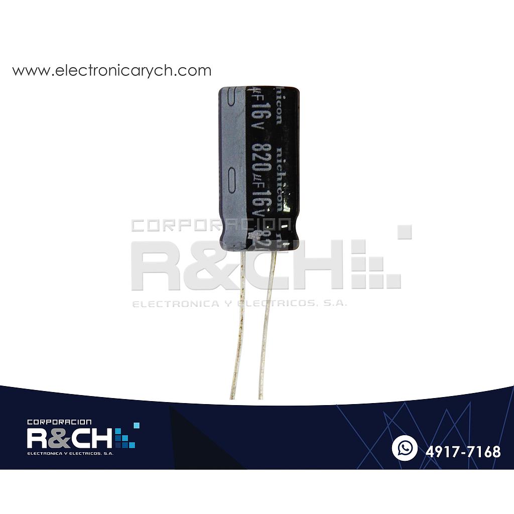 FE-820U/16 filtro elect. 820uF 16V