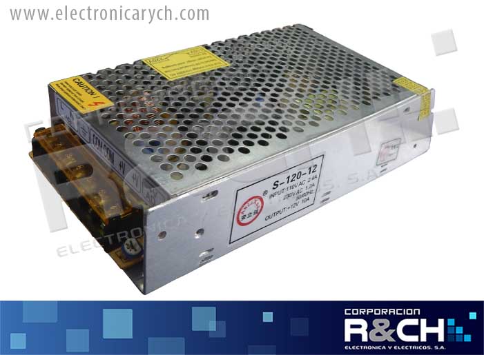 FE-1210A Fuente 12V 10A Aluminio