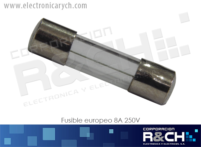 FE-8A Fusible Europeo 8A 250V 5x20mm