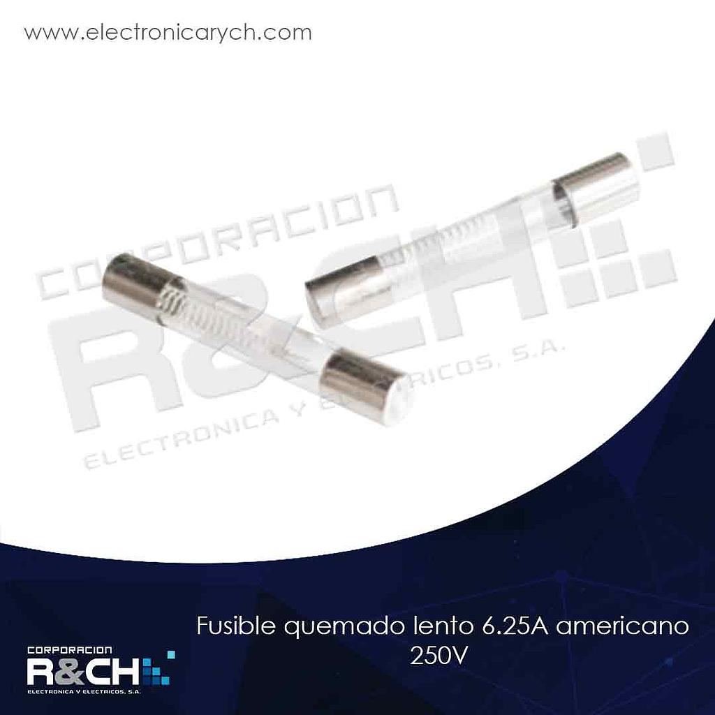 FSQL-6.25AA fusible quemado lento 6.25A americano 250V