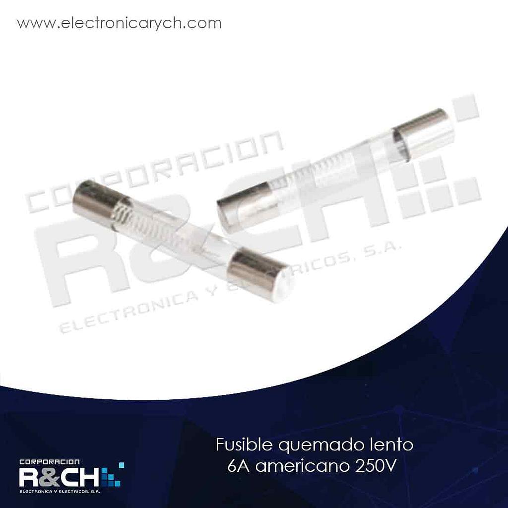 FSQL-6AA fusible quemado lento 6A americano 250V