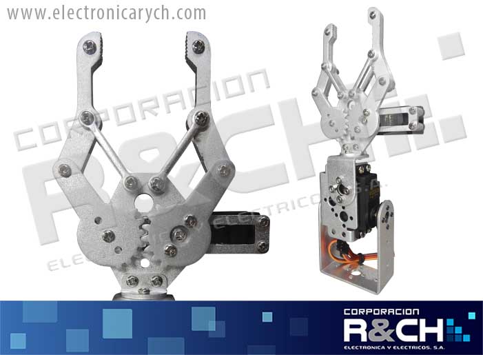 H-GR2 garra robotica aluminio incluye dos servos