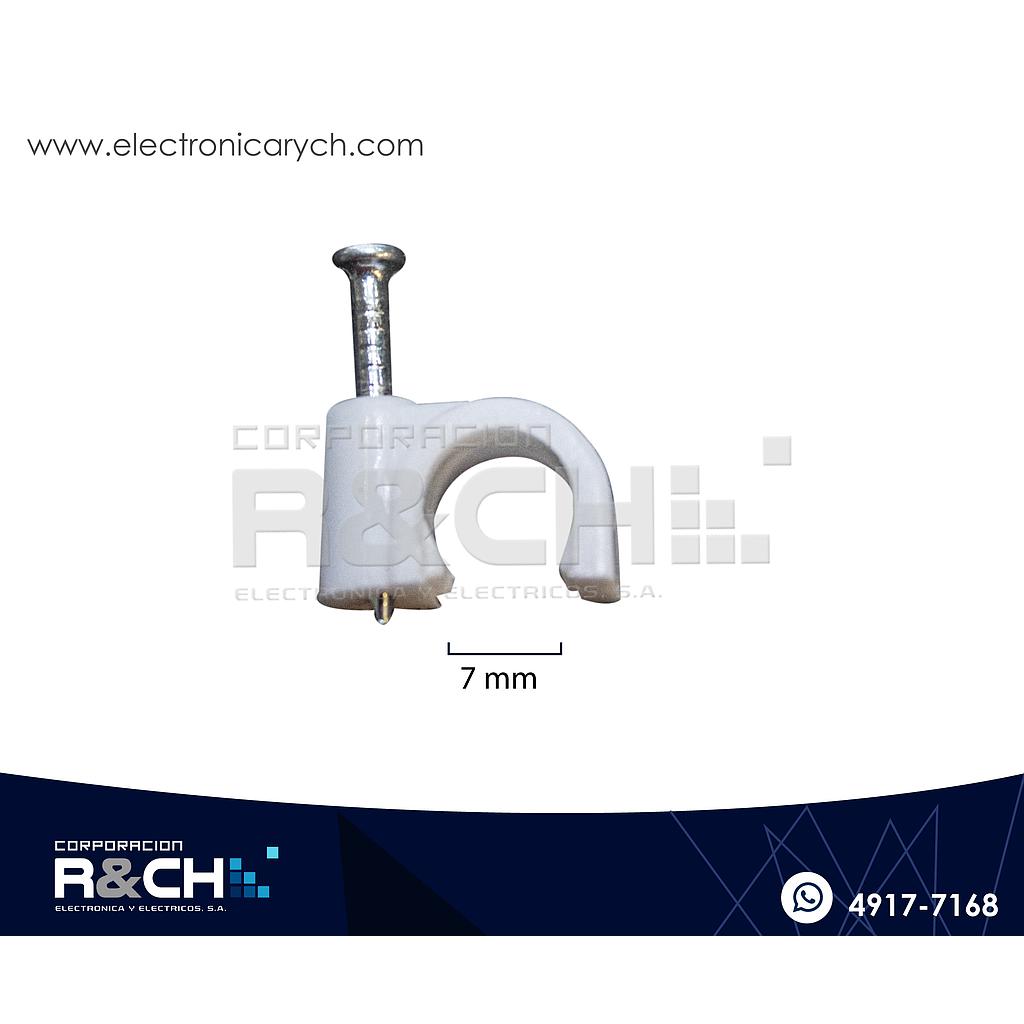 CC-7 grapa para cable coaxial RG-6 100 pcs blanca 7mm
