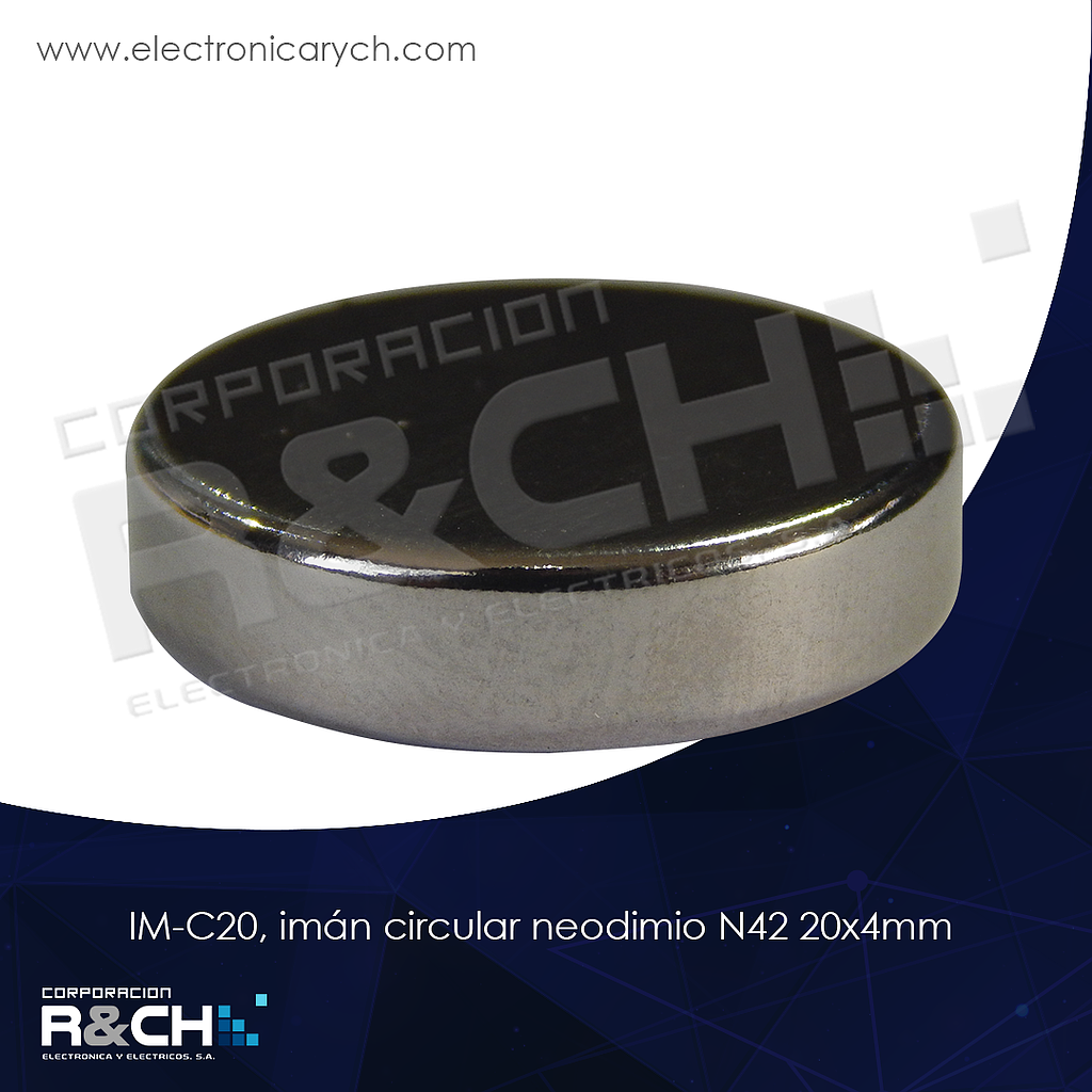 IM-C20 imán circular neodimio N42 20x4mm