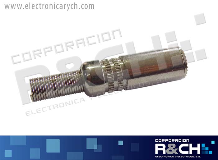 JC-2100 jack mono 2.5mm p/enten. metal c/cola