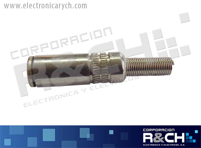 JC-2102 jack mono 3.5 p/exten. metal c/cola
