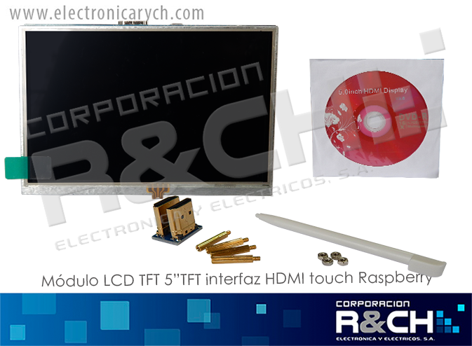 MD-LCDPI5 modulo LCD TFT 5" TFT interfaz HDMI touch raspberry