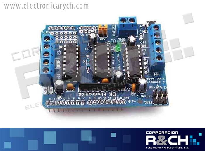 MD-L293D modulo expansion de motor 4 motor dc, 2 step 2 servo