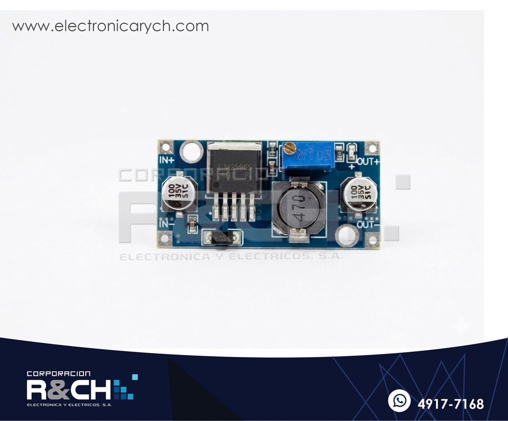 MD-LM2596 modulo regulador  DC-DC 2A, Vi=3-40, Vo=1.3-35 ajus step-down