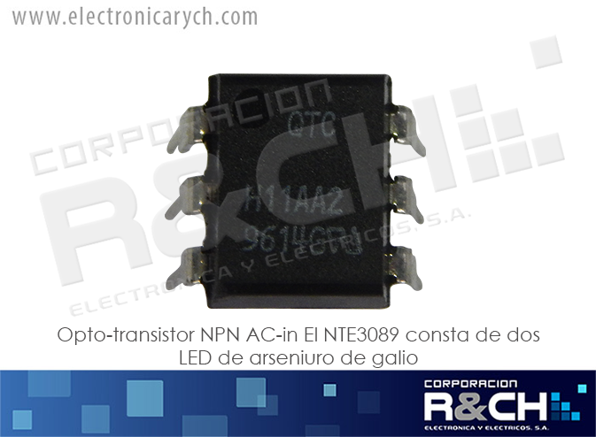 NTE3089 opto-transistor NPN AC-in (H11AA2)
