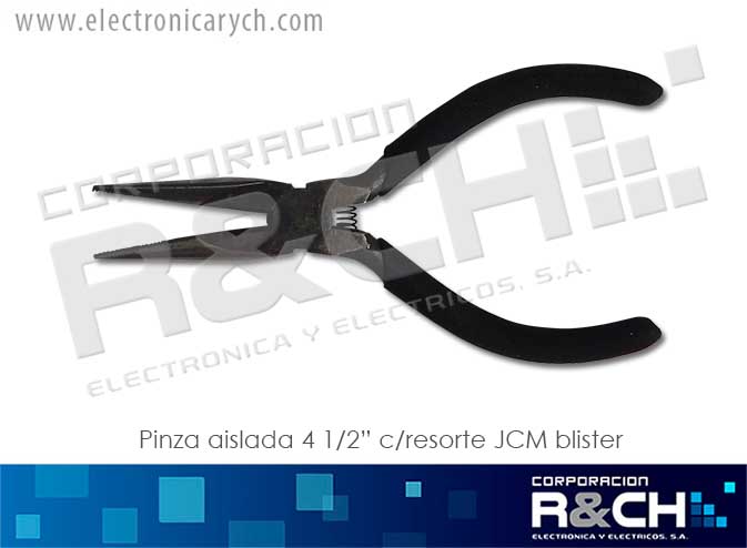 PZ-412 pinza aislada 4 1/2" c/resorte JCM blister