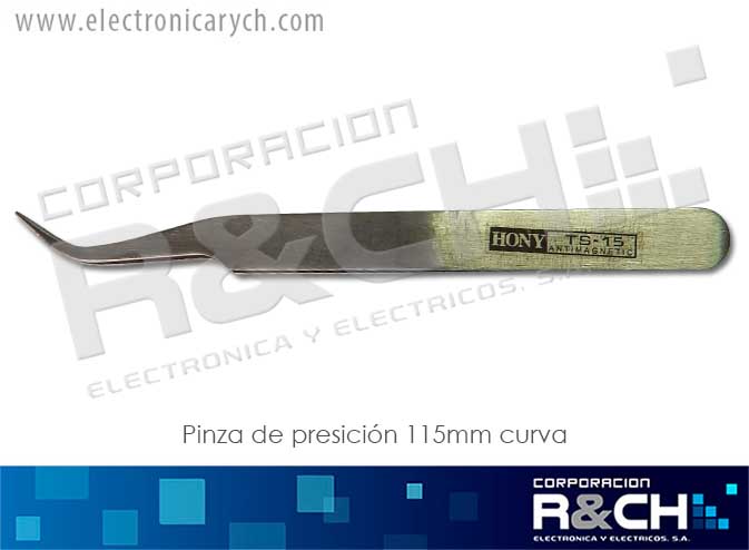 H-TS15 pinza de precisión 115mm curva