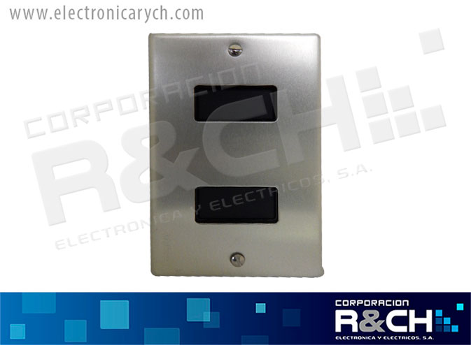 503/2SR placa bticino 2 salida aluminio anonizado