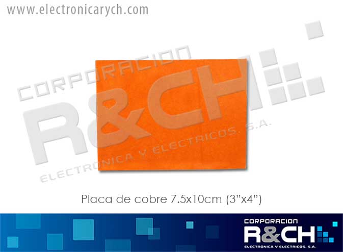 PC-C3 placa de cobre 7.5x10cm (3"x4")