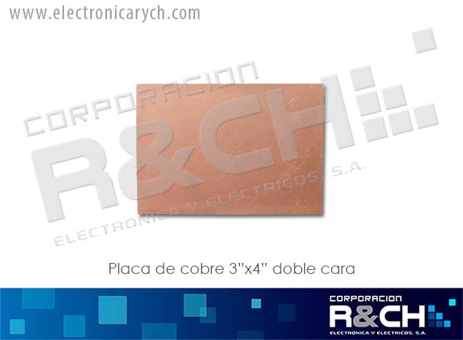 PC-C3D placa de cobre 3"x4" doble cara