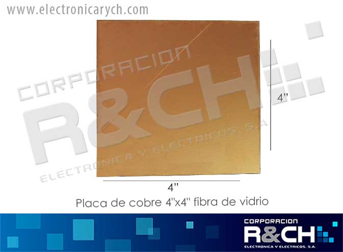PC-C3F placa de cobre 3"x4" fibra de vidrio