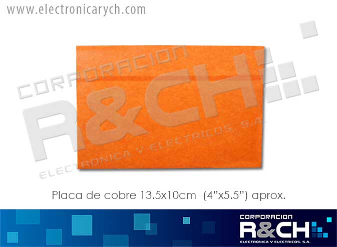 PC-C4 placa de cobre 10x15cm (4"x6") aprox.