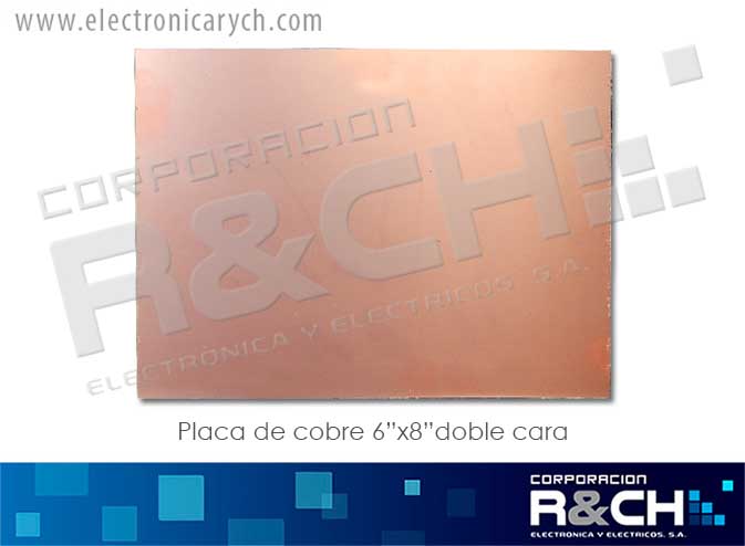 PC-C6D placa de cobre 6"x8" doble cara