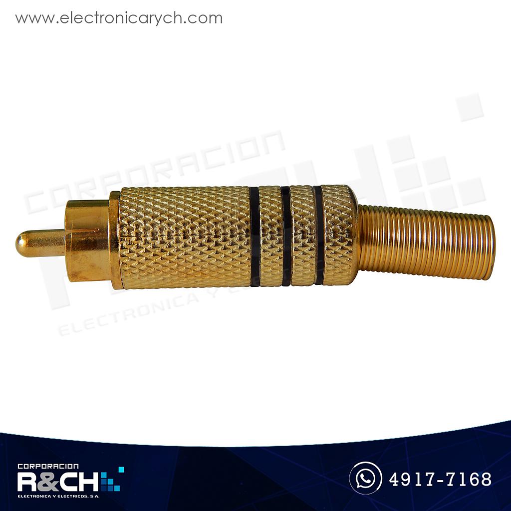 PL-RCAMB Plug RCA metal negro
