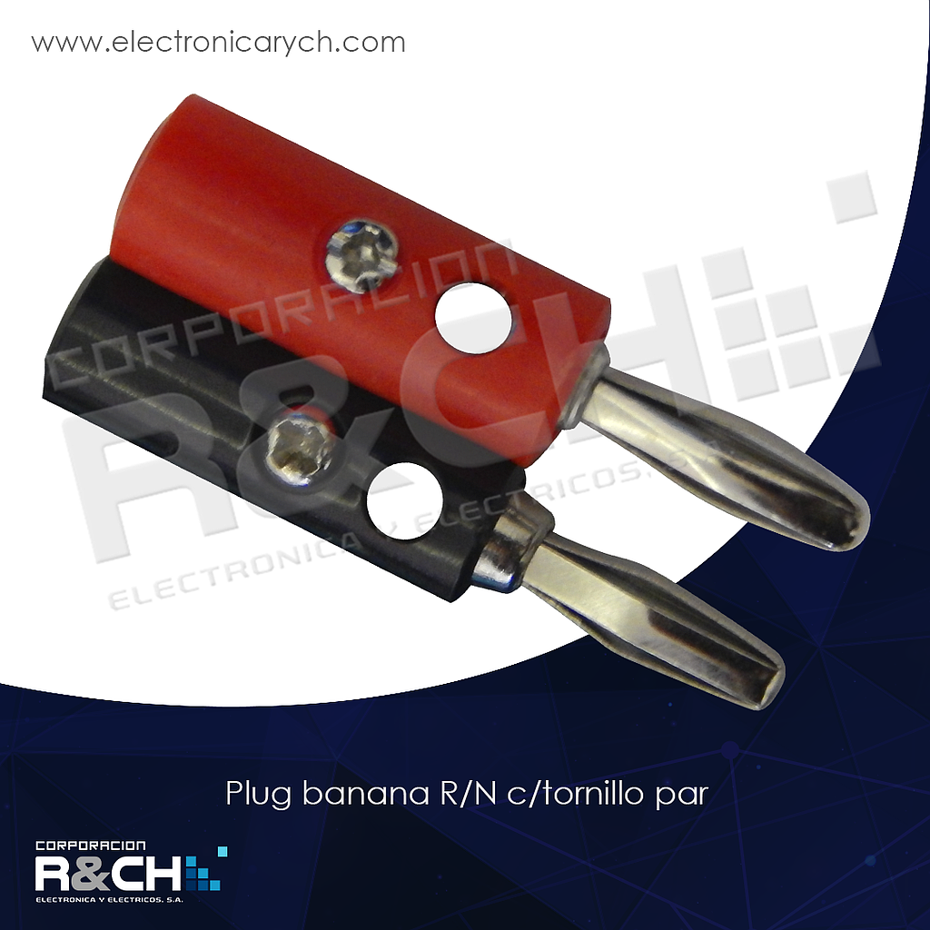 PL-BT Plug Banana R/N Con Tornillo Par NB-419RN