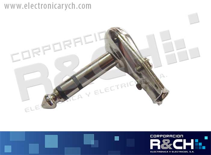 PL-1315 plug stereo 1/4 metal angular