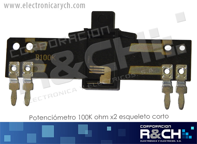 PT-100KX2EC potenciometro 100K ohm x2 esqueleto corto