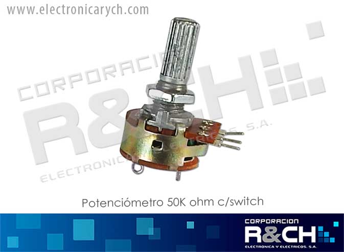 PT-50KS Potenciometro 50K ohm c/switch