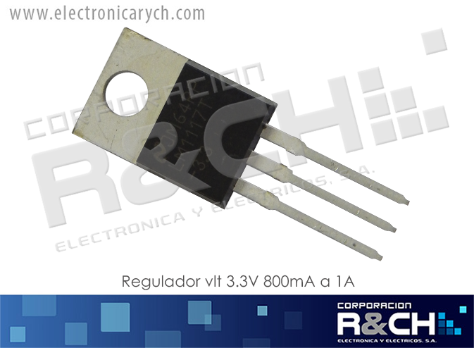 LM1117T regulador vlt 3.3V 800mA a 1A