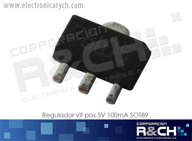 NTE977S regulador vlt pos 5V 100mA SOT89 (78L05)