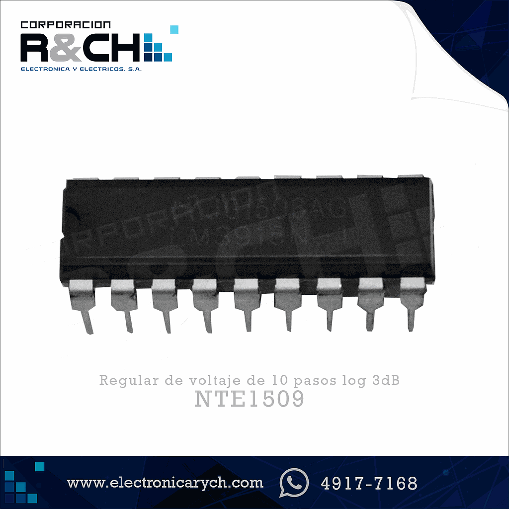 NTE1509 Regulador De Voltaje De 10 Pasos Log 3Db LM3915