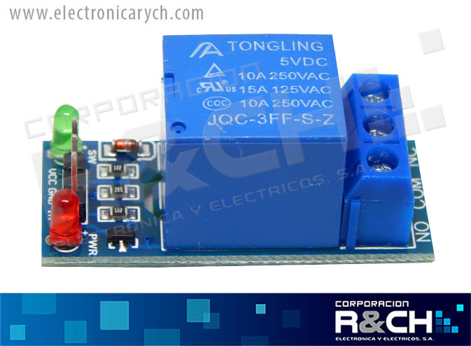 RL-1C-5/10+ Relay Modulo 1 Chanel 5V 1 Polo 2 Tiros High Level Trigger pulsos +