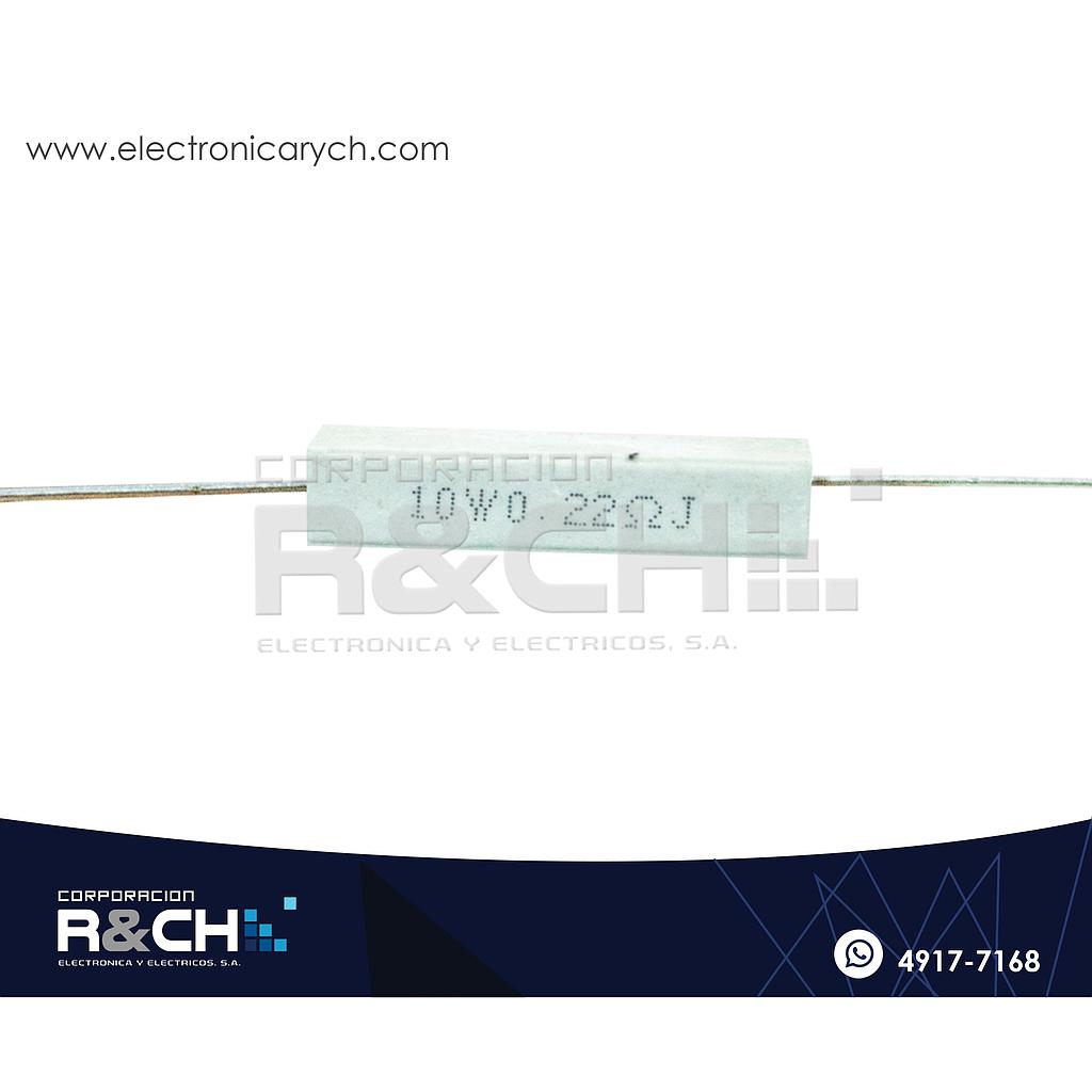 RX-0.22/10 resistencia 0.22 ohm 10W