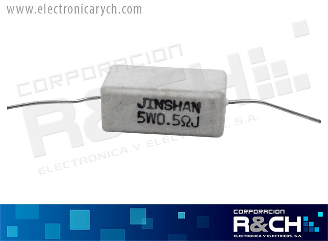 RX-0.5/5 resistencia 0.5 ohm 5 watt