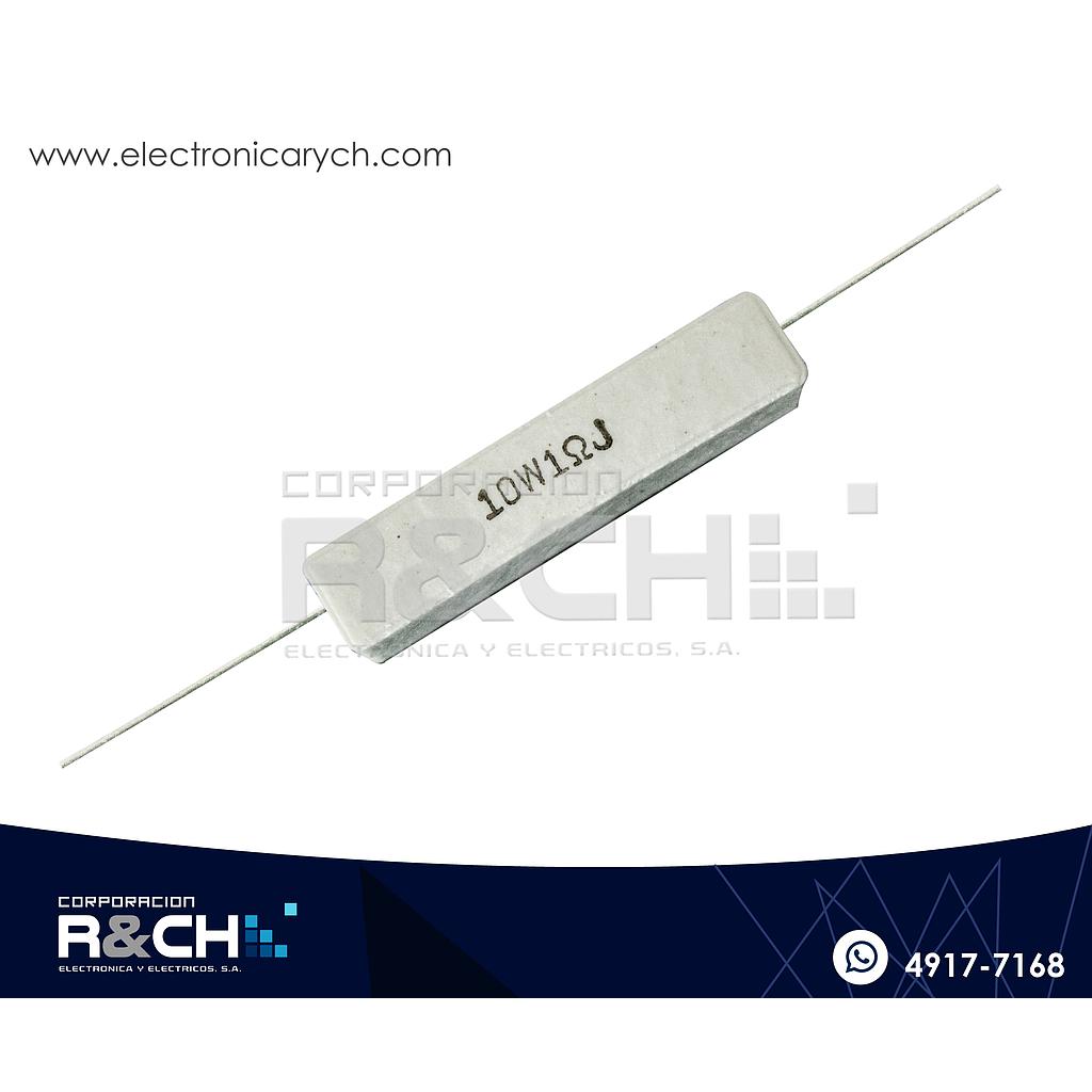 RX-1/10 Resistencia 1 ohm  10 Watt Cemento