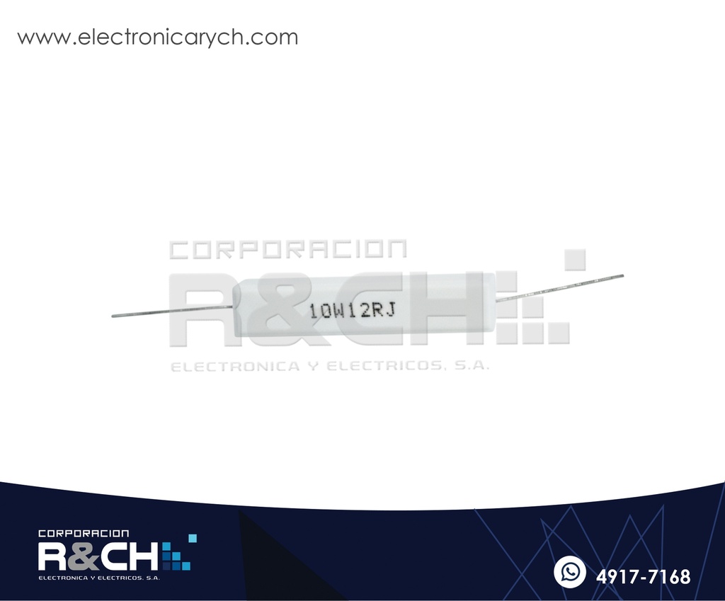 RX-12/10 Resistencia Cemento 12 ohm 10 watt