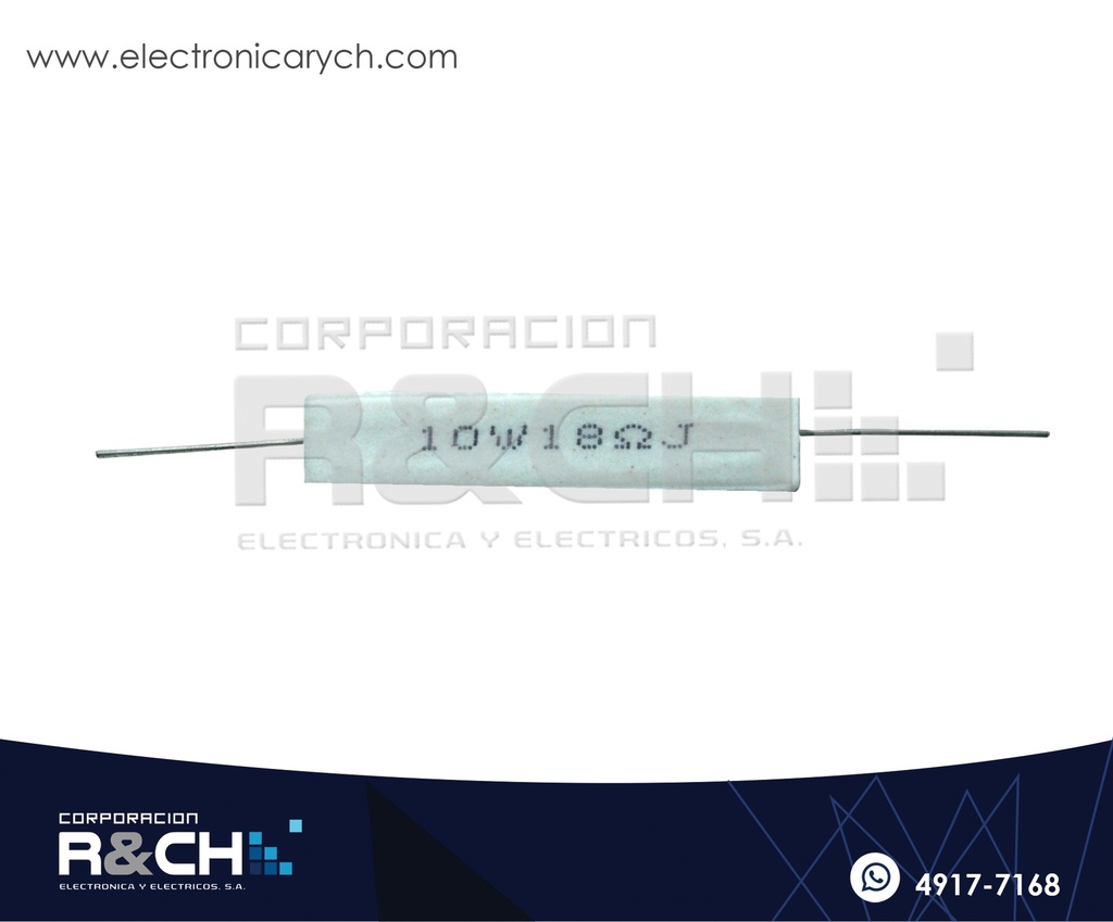 RX-18/10 Resistencia Cemento 18 ohm 10 watt