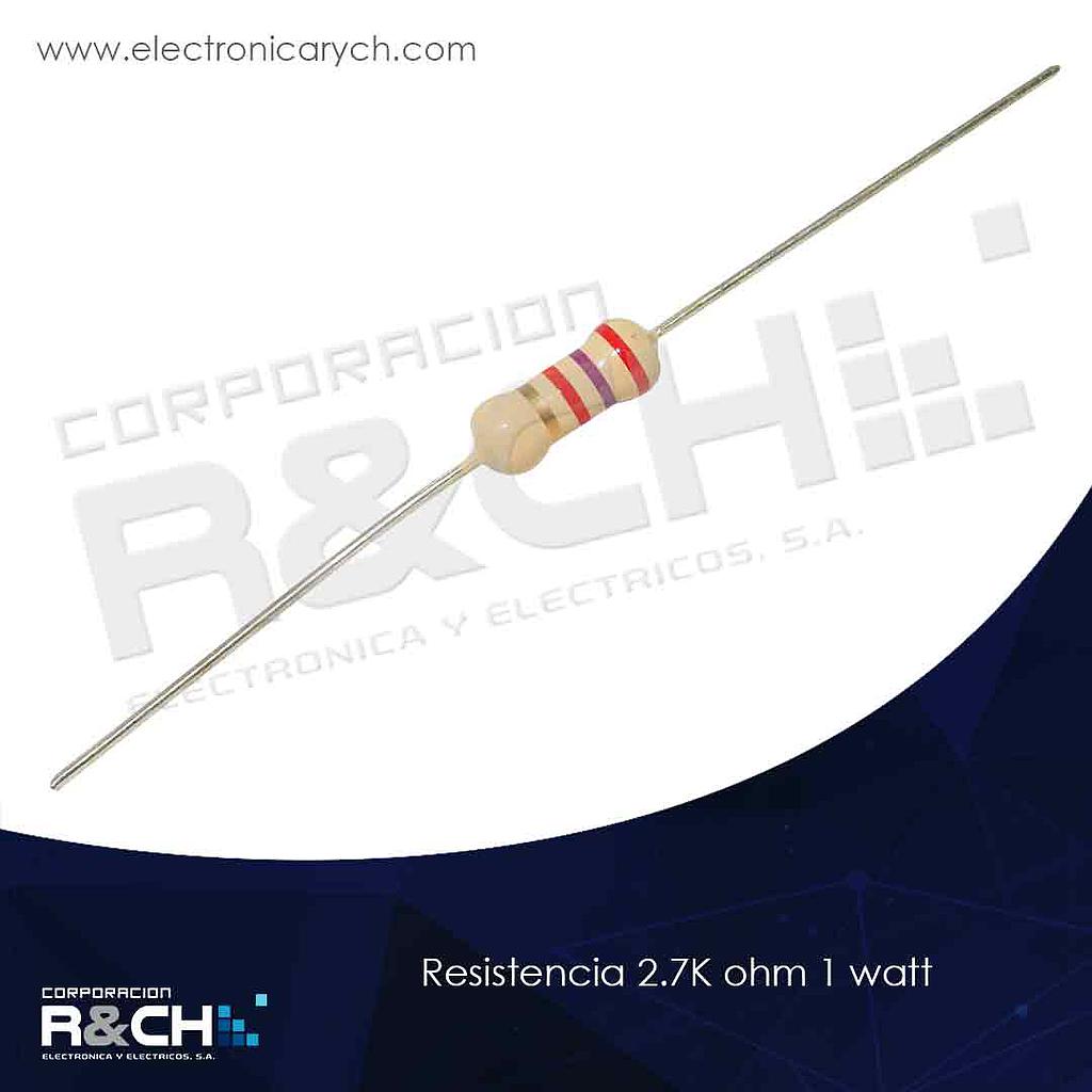 RX-2.7K/1 resistencia 2.7K ohm 1 watt