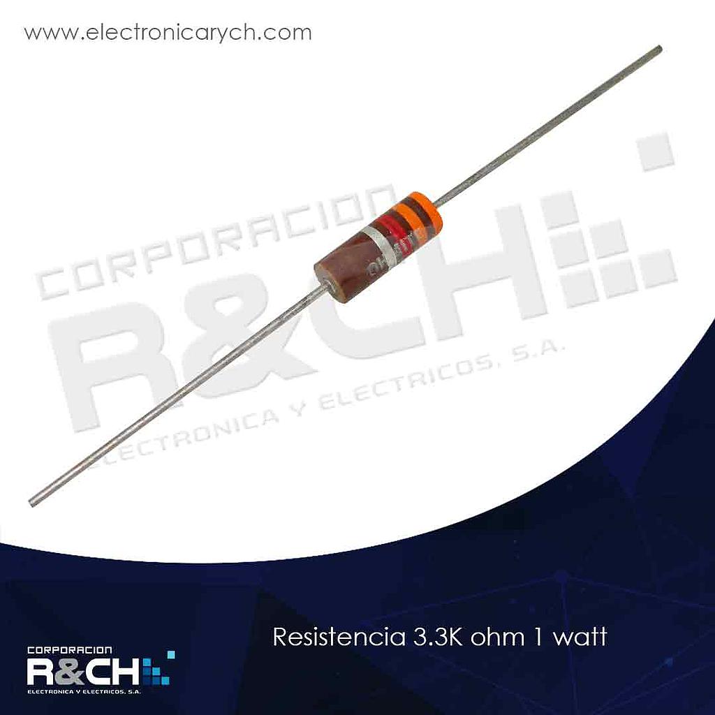 RX-3.3K/1 resistencia 3.3K ohm 1 watt