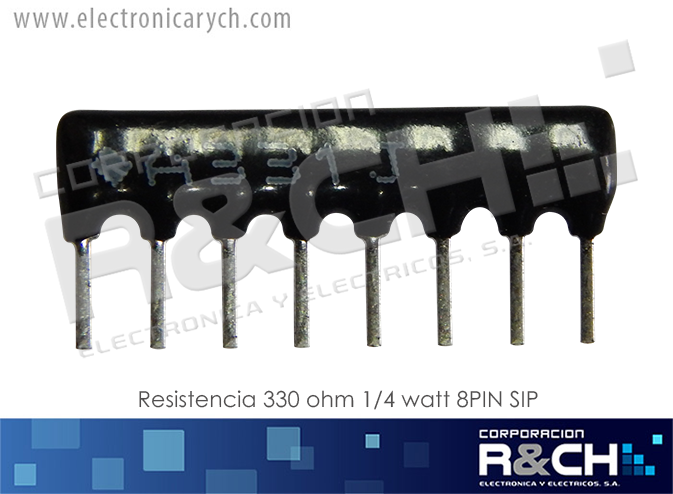 RX-330S resistencia 330 ohm 1/4 watt 8PIN SIP