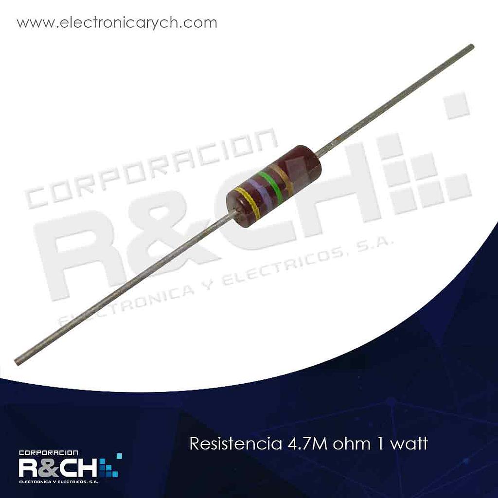 RX-4.7M/1 resistencia 4.7M ohm 1 watt
