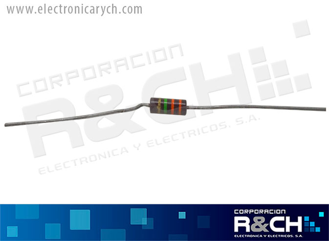 RX-6.2M/12 resistencia 6.2M ohm 1/2 watt
