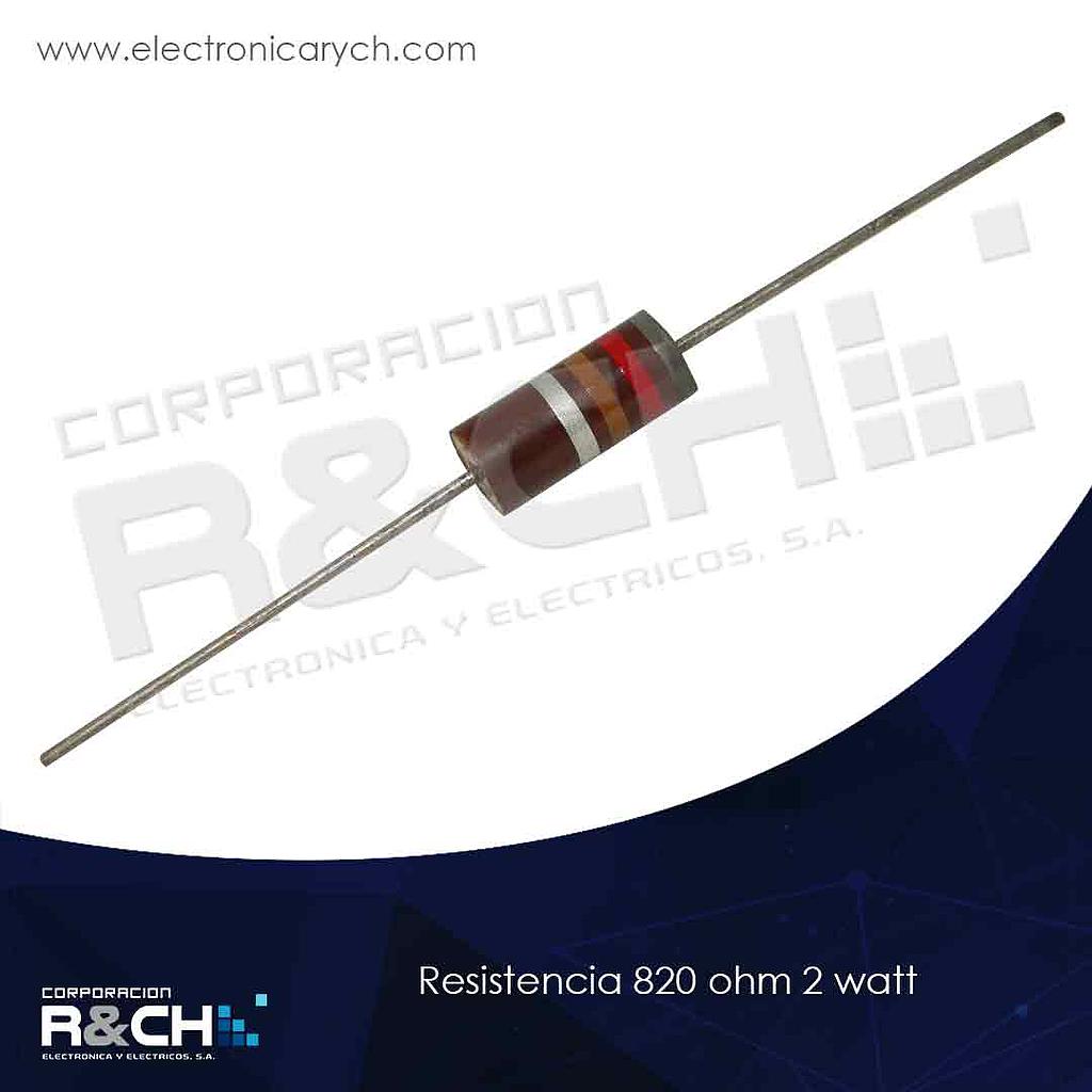 RX-820/2 resistencia 820 ohm 2 watt