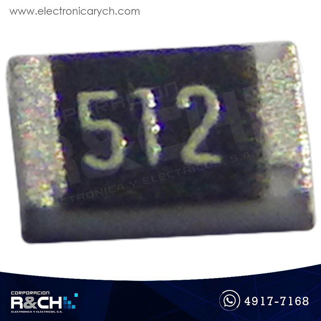 R0805-5.1K Resistencia 5.1K ohm 1/8W SMD