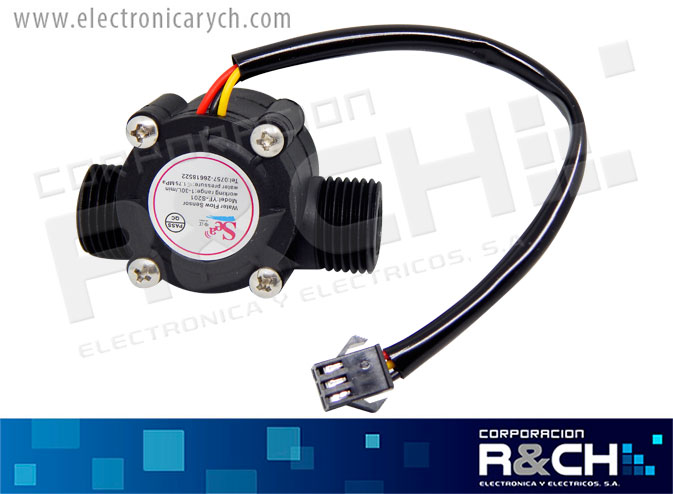 SEN-F sensor de flujo 1/2"  1-30L 3-12V