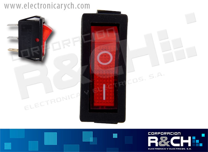 SW-906 switch 1 polo 1 tiro 12V con luz