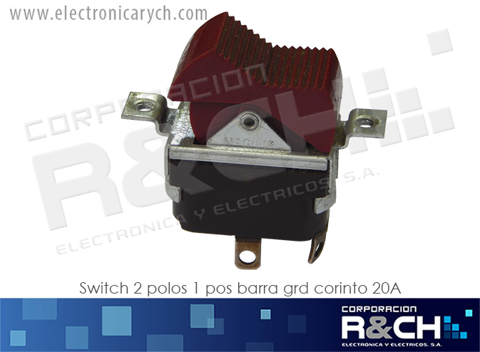 SW-DPST-BGC20A switch 2 polos 1 pos barra grd corinto 20A