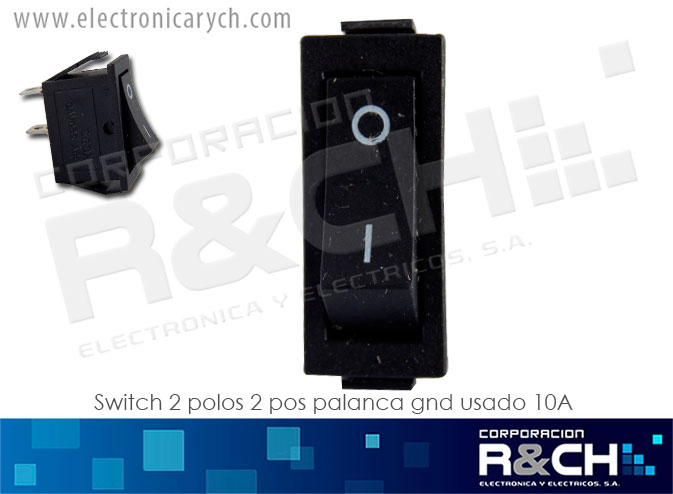 SW-DPDT-PGU10A switch 2 polos 2 pos palanca gnd usado 10A